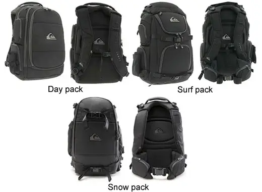 Quiksilver Premium Backpacks with NXT sound system and iPod control 2 Quicksilver bags