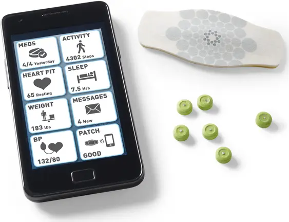The Ingestible Monitor with Wearable Bracelet 2 ingestible monitor