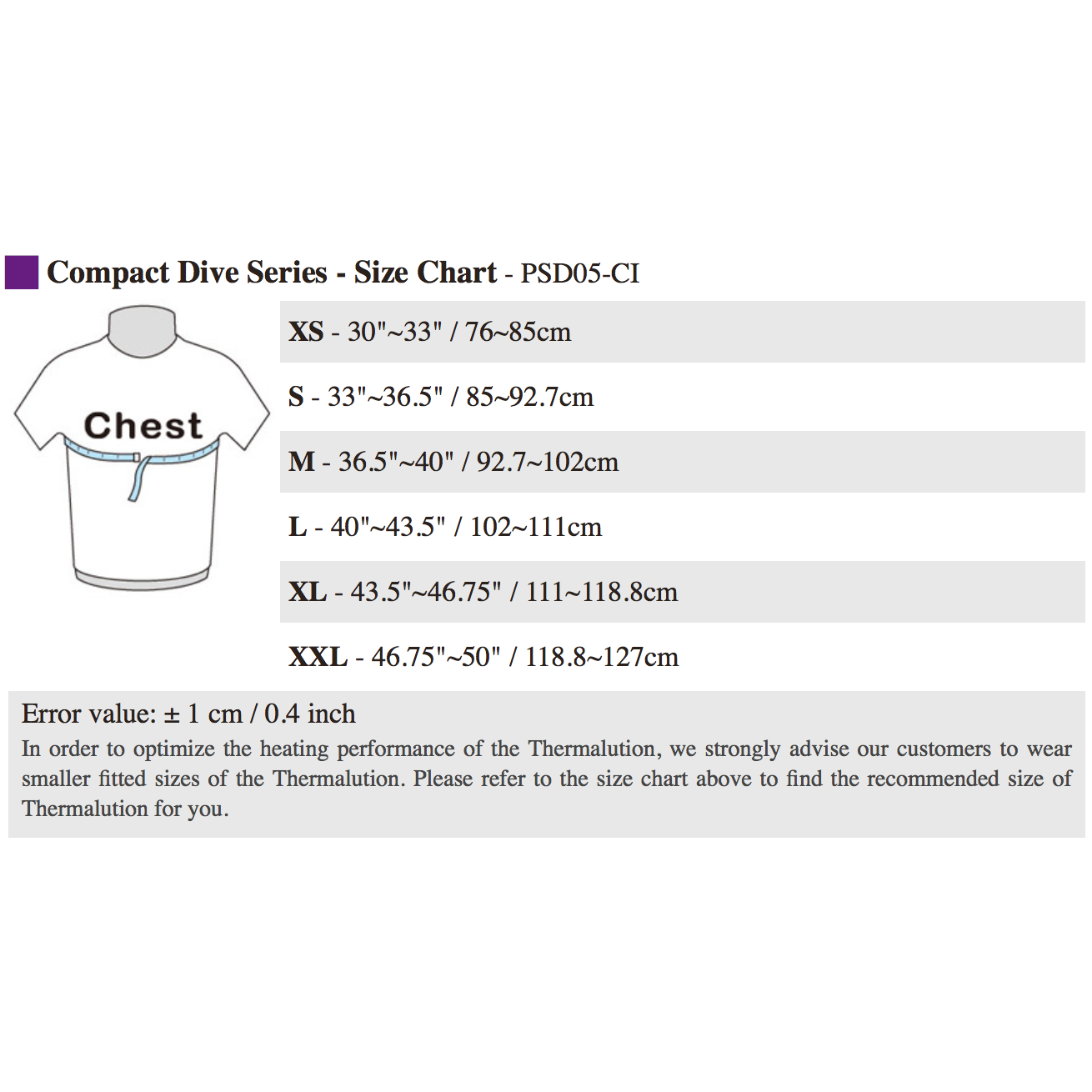 Compact Dive Series Heated Undersuit
