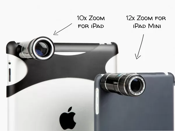 Telephoto Lens Attachment Adds Optical Zoom to iPad 2 ipad-telephoto-lens-96eb.0000001366474434