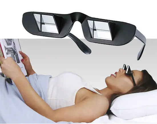 Prism Glasses let you comfortably read or watch TV while laying down 2 prism glasses 1