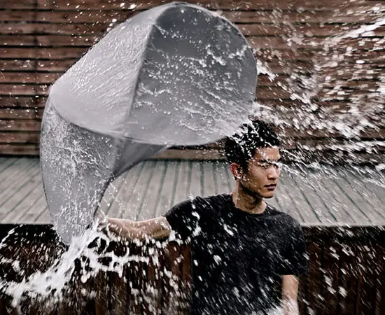 Rain Shield totally changes the shape of the umbrella 2 rain-shield-umbrella-1