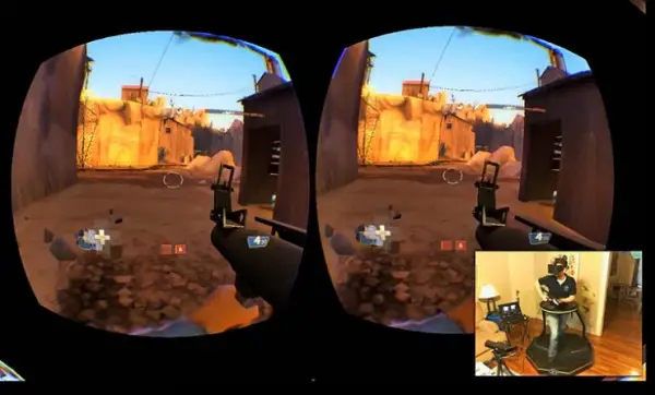 Oculus Rift VR Helmet + Omnidirectional Treadmill = Star Trek's Holodeck 2 rift-treadmill-1