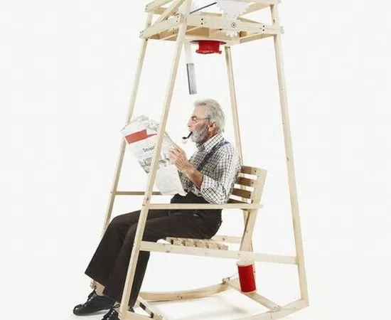 Rocking-knit rocking chair automatically knits as you sway back and forth 2 rocking-knit-1