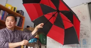 Vodaphone's Booster Brolly uses an umbrella to charge your phone and boost your signal, Mary Poppins look out 6