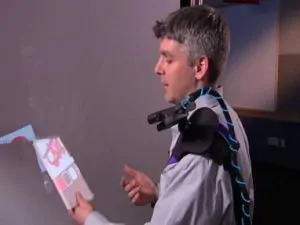 wearable-multitouch-projector-microsoft-3 Microsoft's research arm lets your arm do the research with shoulder-mounted multitouch display 4