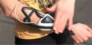 wearable-player-3 Wearable music player couples fitness technology with the looks of a weapon 4