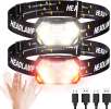 GOANDO 2500 Lumen LED Headlamp - Rechargeable Head Light with Red Light Sensor f GOANDO 2500 Lumen LED Headlamp - Rechargeable Head Light with Red Light Sensor f