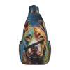 Pitbull Florescent Dog Sling Backpack for Women Men Chest Bag Daypack Crossbo...