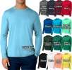 Mens Long Sleeve Fishing T-Shirt UPF 50 Boat UV Moisture Wicking XS-XL 2X 3X 4X