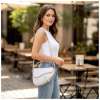 HDE Women's White Crocodile Leather Crossbody Purse Shoulder Bag HDE Women's White Crocodile Leather Crossbody Purse Shoulder Bag