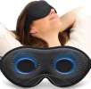 Weighted Sleep Mask - 100% Blackout Eye Mask for Sleeping for Women Men, 3D Cont