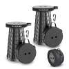 2025 Upgraded 2-Pack Collapsible Stool & Dual Carry Bag + Carabiner Clips
