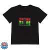 XWNGDAFEVF LED Equalizer Sound Activated Flashing Black T-Shirt(L