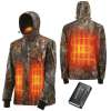 Men's Camo Hunting Electric Heated Jacket Coat Tactical Heating Jacket w/Battery