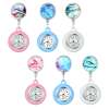 Retractable Nurse Watch Starry Sky Clip On Lapel Fob Doctor Watch Silicone Cover