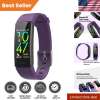 Stylish Waterproof Fitness Tracker with Heart Rate & Sleep Monitor - Purple