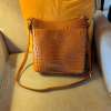 Honey Brown Crossbody Crocodile Pattern Handbag Honey Brown Crossbody Crocodile Pattern Handbag