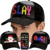 Programmable LED Hat Bluetooth App Control, Custom Text Smart Baseball Cap, Rave