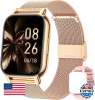 Popglory Smart Watch: Make/Answer Calls, 1.85" HD Display, AI Voice Control, IP6