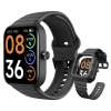 SKG Smart Watch for Men Women Answer/Make Call, Alexa Built-in, Extra Black B...