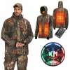 Camo Men's Hunting Electric Heated Jacket Coat Tactical Heating Jacket w/Battery