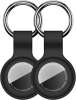 [2 Pack] Compatible with AirTag Case Keychain for Air Tag Holder Silicone for Ai