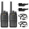MC-528 Walkie Talkies 2 Pack, Mini 2 Way Radio Rechargeable Portable Two-Way ...