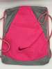 Nike Draw String Backpack Bag Gray Florescent Pink