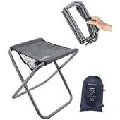 16-inch tall camping stool, 1.5 lbs ultra-lightweight, supports up to 200 lbs.