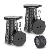 2025 Upgraded 2-Pack Collapsible Stool & Dual Carry Bag + Carabiner Clips