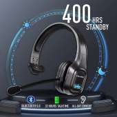 Noise Cancelling Bluetooth Headset Wireless Headphone for Trucker Truck Driver