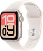 Apple Watch SE 3 [GPS + Cellular, 40mm] Starlight Aluminum Case with Starlight Sport Band, S/M (Renewed)