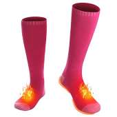 Battery Heated Socks for Men Women - PINK