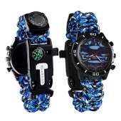 Survival Sport Paracord Watch - BLUE