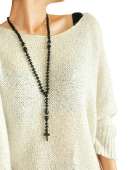 Bluetooth Headphones Stereo Necklace - Black