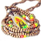 Bluetooth Headphones Stereo Necklace - Rasta 4