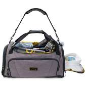 Gold BJJ Jiu Jitsu Duffle Bag - Grey