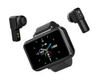 Smart Watch with Built-in Earbuds (Black)