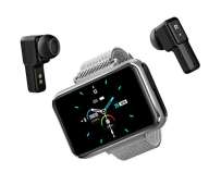 Smart Watch with Built-in Earbuds (Silver)