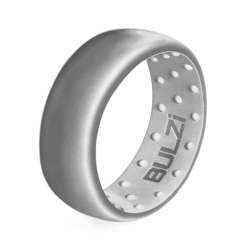 Silver 8mm - Silicone Ring &ndash; BULZi Wedding Bands