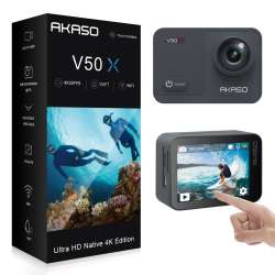 AKASO V50X 4K WiFi Action Camera with EIS Touch Screen 4X Zoom 131 feet ...