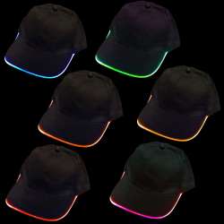 LED Flashing Baseball Cap Black