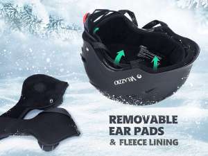 VELAZZIO Valiant Ski Helmet, Black & White