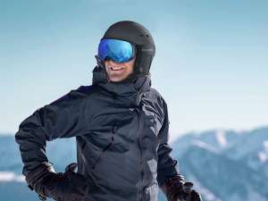 VELAZZIO Valiant Ski Helmet, Black & White