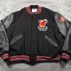 Vintage Miami Heat Varsity Jacket Mens 48 Black Basketball NBA Embroidered Logo Vintage Miami Heat Varsity Jacket Mens 48 Black Basketball NBA Embroidered Logo