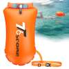 TPU Orange Swim Buoy 15L - Adjustable Waist Strap & Durable Open Water Float