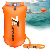 TPU Orange Swim Buoy 15L - Adjustable Waist Strap & Durable Open Water Float