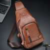 LEBULLBRO Men Sling Backpack Genuine Leather Chest Crossbody Travel Shoulder Bag LEBULLBRO Men Sling Backpack Genuine Leather Chest Crossbody Travel Shoulder Bag
