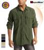 Men's UPF 50+ Fishing Sun Shirts Long Sleeve Safari Hiking Work Travel T-Shirts